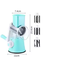 3-in-1 Manual Rotary Cheese Grater for Vegetable Cutter Potato Slicer Multifunctional Vegetable Chopper With 3 replaceable blade