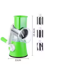 3-in-1 Manual Rotary Cheese Grater for Vegetable Cutter Potato Slicer Multifunctional Vegetable Chopper With 3 replaceable blade